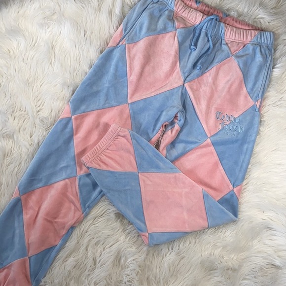 HP🍧[ Teddy Fresh ] Pastel Diamond Velour Pants - Picture 9 of 14